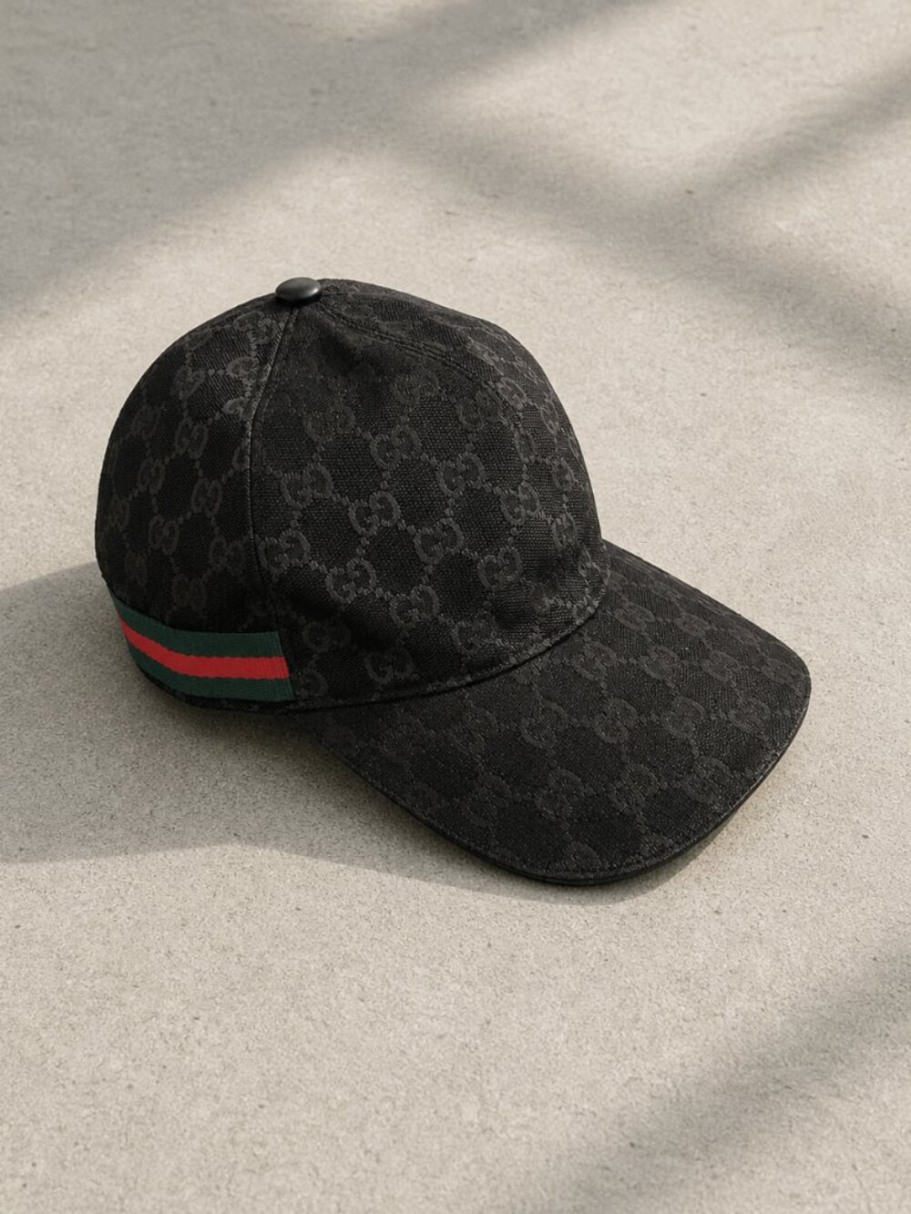Gucci GG Baseball Baseball Hat With Web - Black
